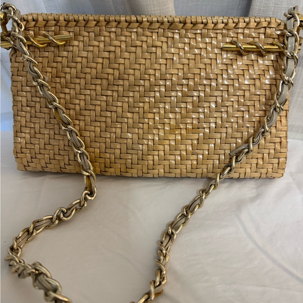 Vintage Woven Chain Strap Bag